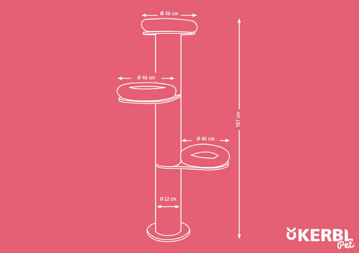 KERBL Kratzbaum Dolomit Tower